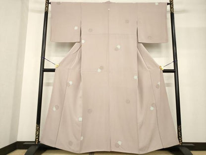 平和屋着物●上質な小紋　雪輪重ね文　正絹　逸品　AABF8198ck