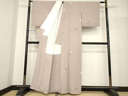 平和屋着物●上質な小紋　雪輪重ね文　正絹　逸品　AABF8198ck