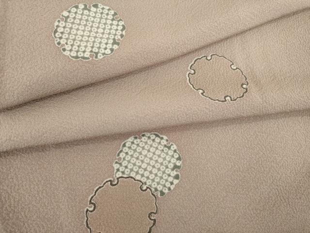 平和屋着物●上質な小紋　雪輪重ね文　正絹　逸品　AABF8198ck