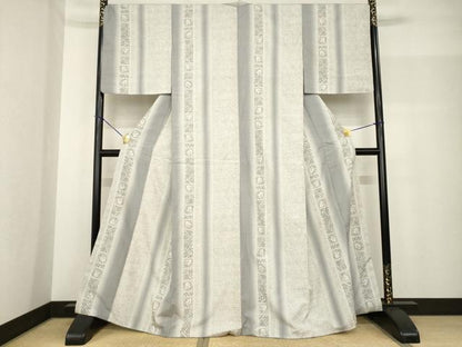 平和屋着物●結城紬　80亀甲　みみずく　ミミズク　飛び亀甲柄　やまと誂製　正絹　逸品　AABF8202ck