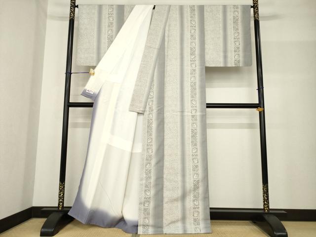平和屋着物●結城紬　80亀甲　みみずく　ミミズク　飛び亀甲柄　やまと誂製　正絹　逸品　AABF8202ck 平和屋着物○結城紬 80亀甲 みみずく ミミズク 飛び亀甲柄 やまと誂製 正絹