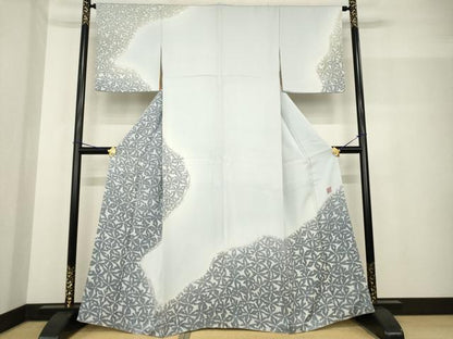 平和屋着物●染芸研究所　創め司　奥村右子　訪問着　花尽くし　暈し染め　正絹　逸品　未使用　AABF8206ck