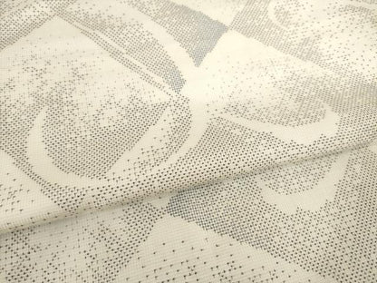 平和屋着物●本場大島紬 白大島 カタス7マルキ 割付き文 正絹 逸品 AABF8212ck