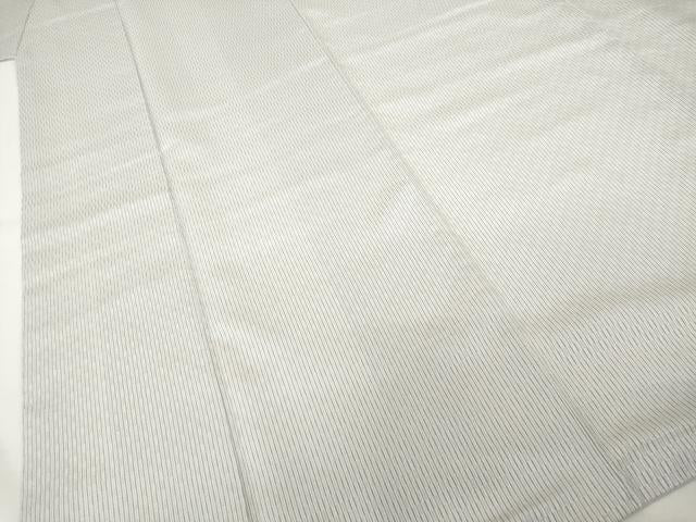 平和屋着物●市松綾織 紬 縞 高島屋扱い 正絹 逸品 AABF8222ck