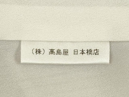 平和屋着物●市松綾織 紬 縞 高島屋扱い 正絹 逸品 AABF8222ck