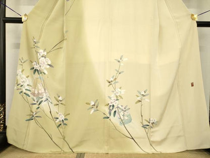 平和屋着物●京友禅工芸作家 小宮山彌一 訪問着 枝花文 暈し染め 正絹 逸品 AABF8223ck
