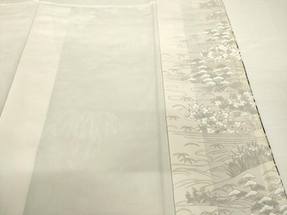 平和屋着物●訪問着 中国三大刺繍 汕頭刺繍 スワトウ刺繍 人物風景花文 暈し染め 金糸 健勝苑扱い 正絹 逸品 AABF8224ck