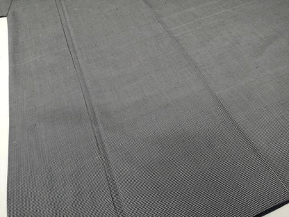 平和屋着物●男性　紬　アンサンブル　格子　正絹　逸品　AABF8227ck
