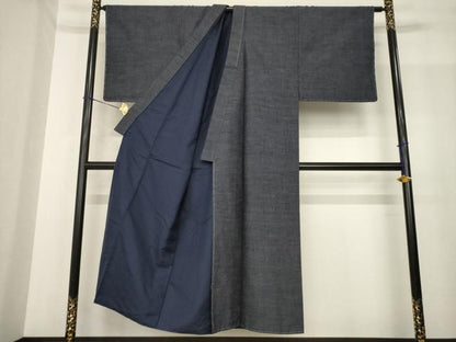 平和屋着物●男性 結城紬 アンサンブル 杢 正絹 逸品 未使用 AABF8228ck