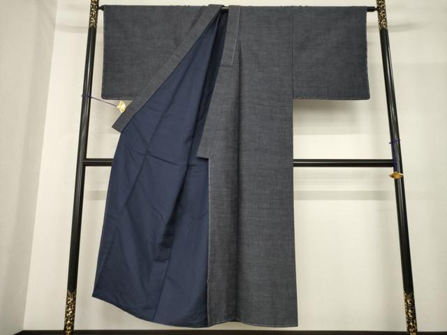 平和屋着物●男性 結城紬 アンサンブル 杢 正絹 逸品 未使用 AABF8228ck