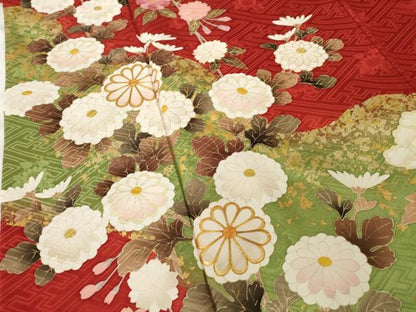 平和屋着物●豪華振袖　道長花文　金彩　正絹　逸品　AABF8230ck