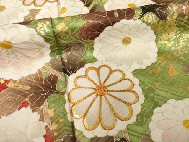 平和屋着物●豪華振袖　道長花文　金彩　正絹　逸品　AABF8230ck
