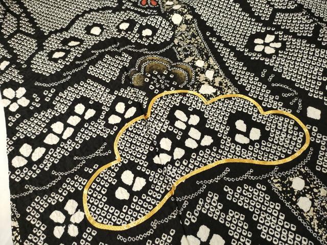 平和屋着物●豪華振袖　総絞り　駒刺繍　吉祥松文　正絹　逸品　AABF8233ck