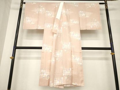 平和屋着物●長襦袢　無双仕立て　枝花文　正絹　逸品　未使用　AABF8234ck