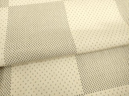 平和屋着物●本塩沢　市松文　正絹　逸品　AABF8240ck