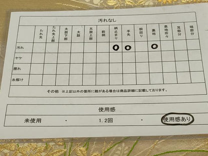 平和屋着物◎六通柄袋帯 草花文 金銀糸 正絹 逸品 AABF8245ou