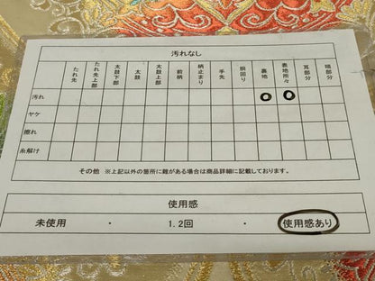 平和屋着物◎六通柄袋帯　洋花文　金銀糸　正絹　逸品　AABF8247ou