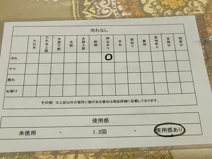 平和屋着物◎六通柄袋帯　絵皿花文　金銀糸　正絹　逸品　AABF8273ou