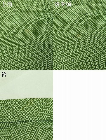 平和屋着物▽お召　単衣　鹿の子文様　正絹　逸品　AABF8287jh