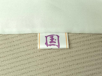 平和屋着物▽上質な色無地 単衣 白梅鼠色 正絹 逸品 AABF8289jh