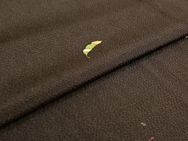 平和屋着物▽上質な小紋 単衣 成り物 鬼しぼ縮緬 正絹 逸品 AABF8290jh