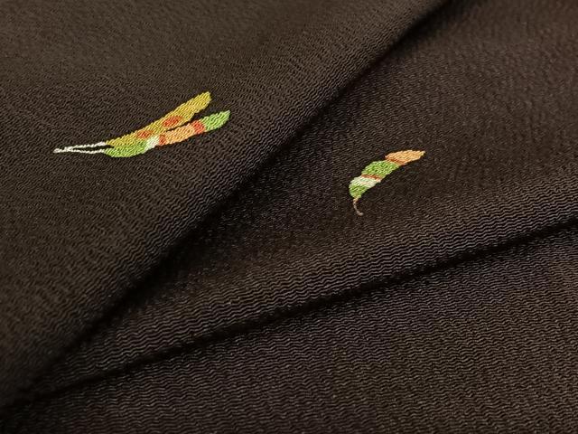 平和屋着物▽上質な小紋 単衣 成り物 鬼しぼ縮緬 正絹 逸品 AABF8290jh