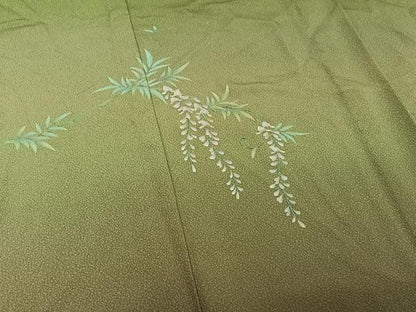 平和屋着物▽訪問着 単衣 作家物 虹彩天目 草花文 暈し染め 正絹 逸品 AABF8291jh