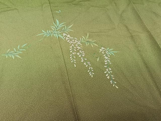平和屋着物▽訪問着 単衣 作家物 虹彩天目 草花文 暈し染め 正絹 逸品 AABF8291jh