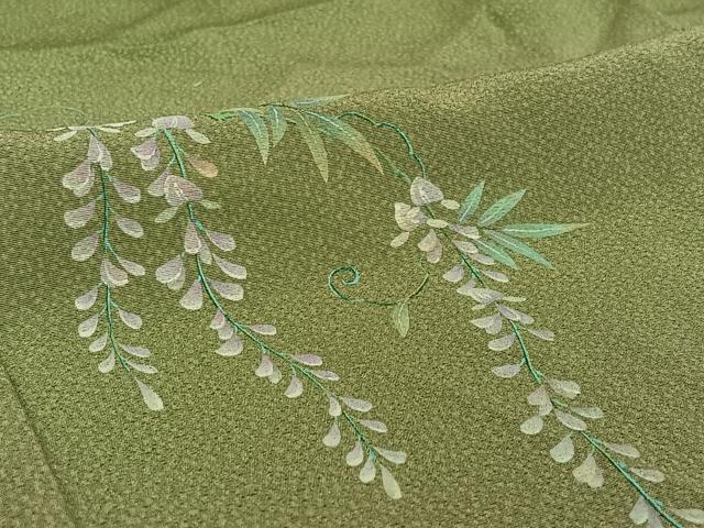 平和屋着物▽訪問着 単衣 作家物 虹彩天目 草花文 暈し染め 正絹 逸品 AABF8291jh