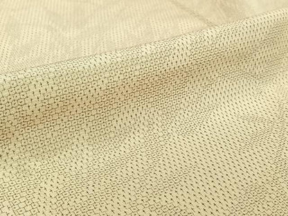 平和屋着物▽本塩沢 単衣 草葉文 正絹 逸品 AABF8292jh