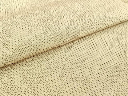 平和屋着物▽本塩沢 単衣 草葉文 正絹 逸品 AABF8292jh