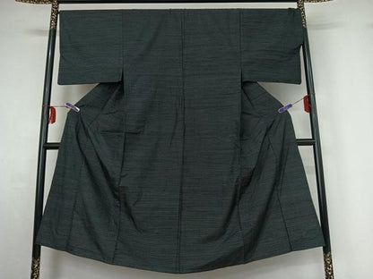 平和屋着物▽男性 紬 単衣 蚊絣 正絹 逸品 AABF8300jh