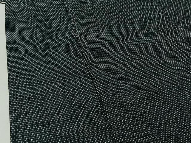 平和屋着物▽男性 紬 単衣 蚊絣 正絹 逸品 AABF8300jh