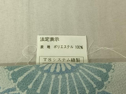 平和屋着物▽小紋 単衣 花唐草文 洗える着物 AABF8304jh