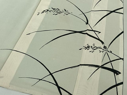 平和屋着物▽訪問着 無双 絽袷 絽×絽 刺繍 蛍 黒地 金糸 金彩 正絹 逸品 AABF8308jh