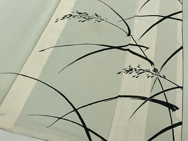 平和屋着物▽訪問着 無双 絽袷 絽×絽 刺繍 蛍 黒地 金糸 金彩 正絹 逸品 AABF8308jh