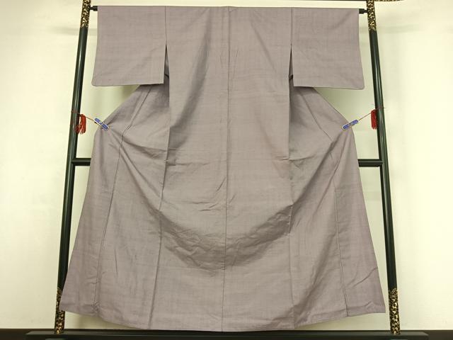 平和屋着物▽本場結城紬 重要無形文化財 単衣 薄色 正絹 逸品 AABF8311jh