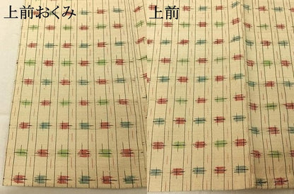 平和屋着物▽上質な紬　単衣　縞　正絹　逸品　AABF8315jh