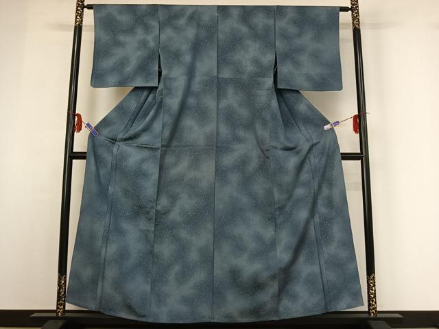 平和屋着物▽上質な小紋 単衣 霞文 暈し染め 正絹 逸品 AABF8319jh