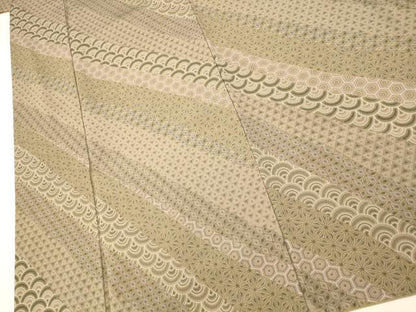 平和屋着物■上質な小紋 斜縞青海波文 正絹 逸品 AABF8323fw