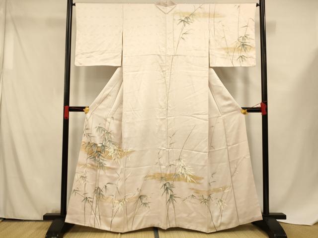 平和屋着物■訪問着 駒刺繍 霞竹笹文 暈し染め 金彩 鈴乃屋扱い 正絹 逸品 AABF8327fw