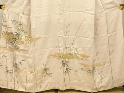 平和屋着物■訪問着 駒刺繍 霞竹笹文 暈し染め 金彩 鈴乃屋扱い 正絹 逸品 AABF8327fw