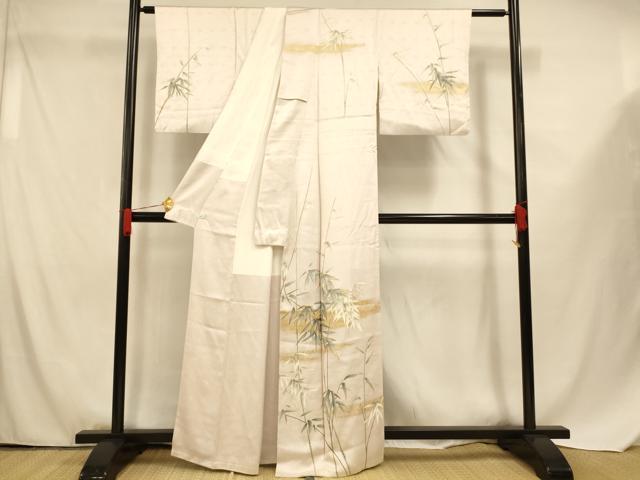 平和屋着物■訪問着 駒刺繍 霞竹笹文 暈し染め 金彩 鈴乃屋扱い 正絹 逸品 AABF8327fw