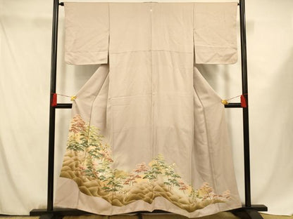 平和屋着物■豪華色留袖 駒刺繍 浜松文 暈し染め 金彩 正絹 逸品 AABF8329fw