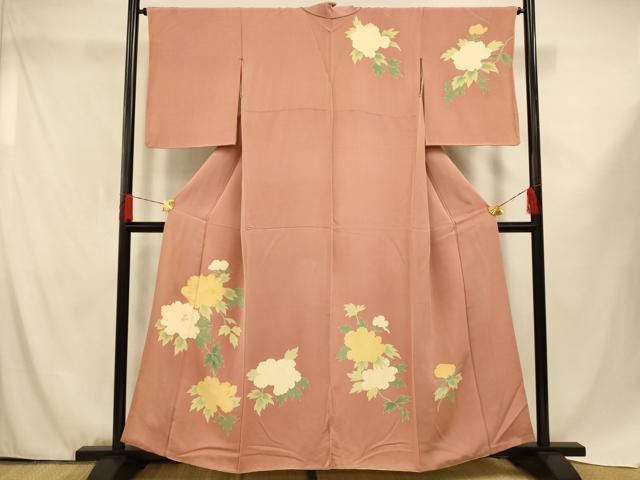 平和屋着物■訪問着 刺繍 枝花文 正絹 逸品 AABF8331fw