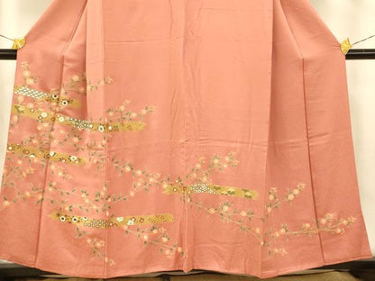平和屋着物■訪問着 草花吉祥文 金彩 正絹 逸品 AABF8345fw