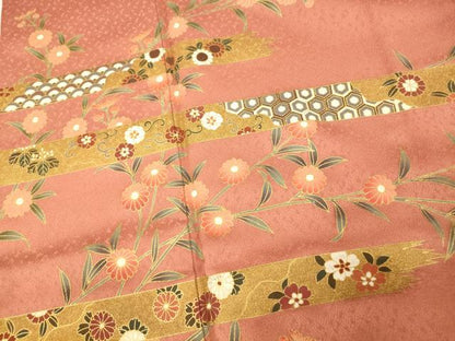 平和屋着物■訪問着 草花吉祥文 金彩 正絹 逸品 AABF8345fw