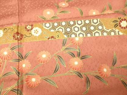 平和屋着物■訪問着 草花吉祥文 金彩 正絹 逸品 AABF8345fw