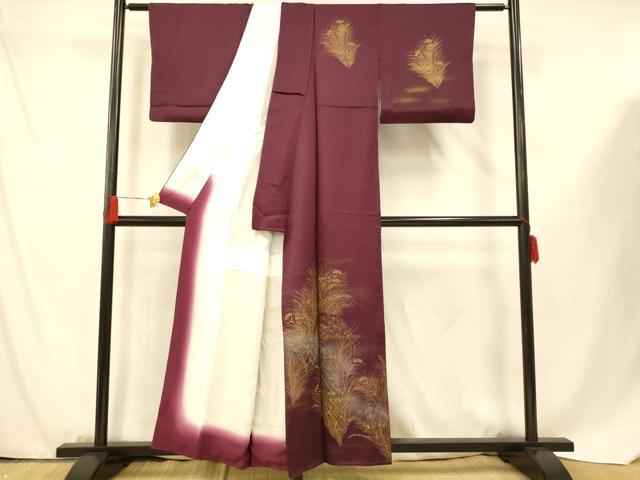 平和屋着物■訪問着 草花籬文 暈し染め 金彩 正絹 逸品 AABF8349fw
