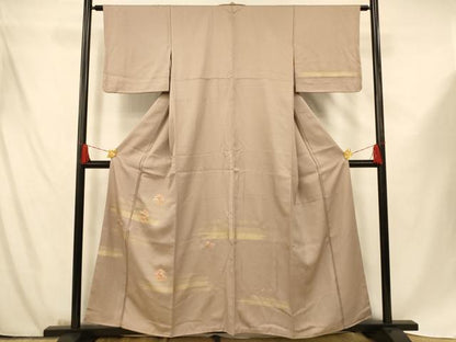 平和屋着物■訪問着 刺繍 枝松丸文 金糸 金彩 正絹 逸品 AABF8354fw